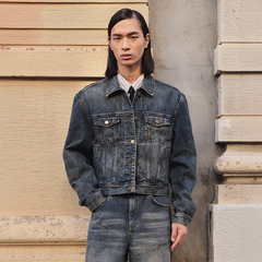 セットアップ可】FRONT ZIP DENIM BZ フロント ジップ デニム ブルゾン