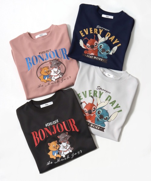 Disney（ディズニー）の「2026SS Disney/ディズニー リロ・アンド・スティッチ/おしゃれキャットマリー オーバーサイズ  スウェットトレーナー（スウェット・レディース・スミクロ/ピンク/ネイビー/ベージュ・L/M）」の20枚目の写真