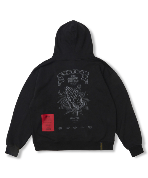 Praying Oversized Hoodie Black（パーカー）｜STIGMA（スティグマ）の