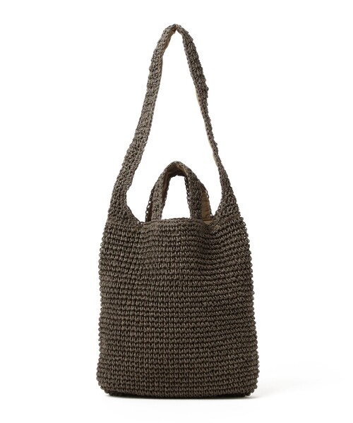 BEAMS BOY(ビームスボーイ)の「PAPER SHOLDER BAG 26SS(ショルダーバッグ・レディース・ダークブラウン/ベージュ・ONE SIZE)」の2枚目の写真