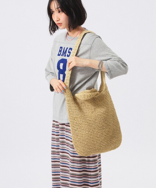 BEAMS BOY(ビームスボーイ)の「PAPER SHOLDER BAG 26SS(ショルダーバッグ・レディース・ダークブラウン/ベージュ・ONE SIZE)」の6枚目の写真