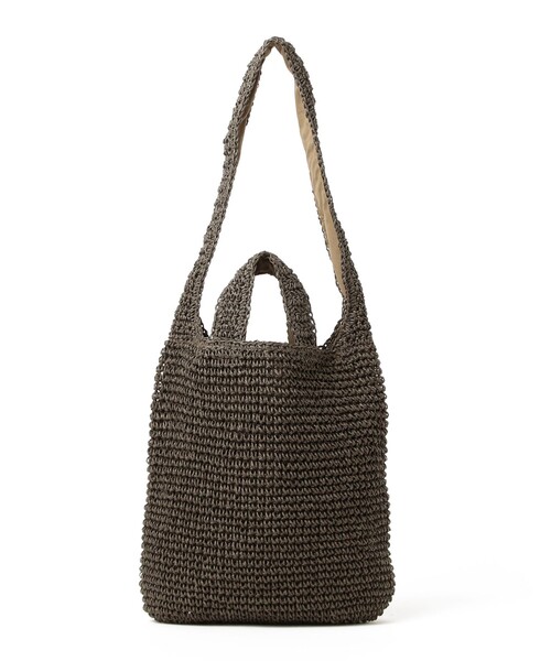 BEAMS BOY(ビームスボーイ)の「PAPER SHOLDER BAG 26SS(ショルダーバッグ・レディース・ダークブラウン/ベージュ・ONE SIZE)」の4枚目の写真