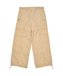 DAMP（ドントアスクマイプラン）の「ストリングナイロンパラシュートパンツ_ベージュ（その他パンツ）」