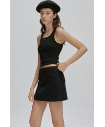 CLASSIC WOOL MINI SKIRT (CHECK)