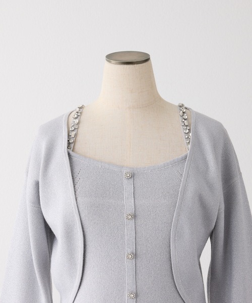 one after another NICE CLAUP（ワンアフターアナザーナイスクラップ）の「【Twinkle collection】アンサンブルニット（アンサンブル・レディース・ブラック/アイボリー/サックスブルー・FREE）」の5枚目の写真