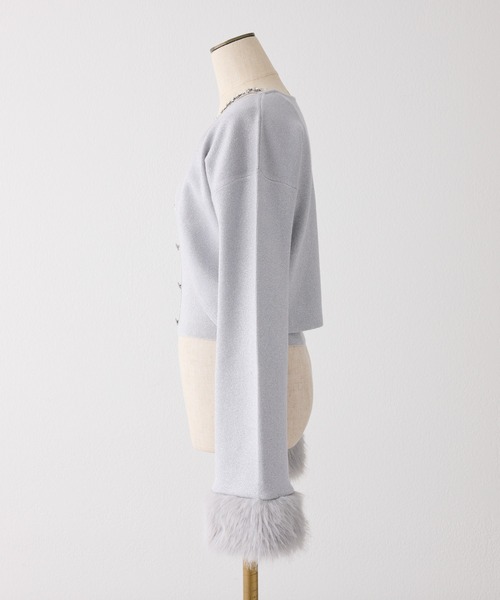 one after another NICE CLAUP（ワンアフターアナザーナイスクラップ）の「【Twinkle collection】アンサンブルニット（アンサンブル・レディース・ブラック/アイボリー/サックスブルー・FREE）」の9枚目の写真