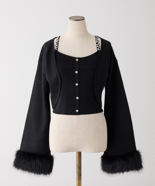 one after another NICE CLAUP（ワンアフターアナザーナイスクラップ）の「【Twinkle collection】アンサンブルニット（アンサンブル・レディース・ブラック/アイボリー/サックスブルー・FREE）」の22枚目の写真