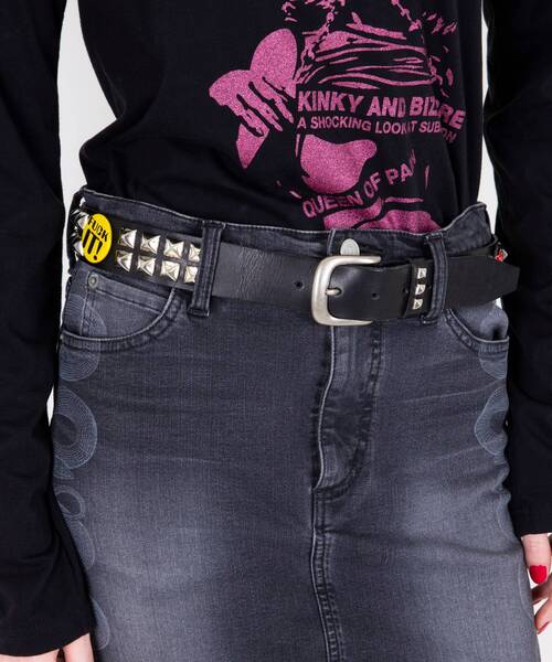 HYSTERIC GLAMOUR(ヒステリックグラマー)の「STUDS BADGES FEVER ベルト(ベルト・レディース・ブラック・FREE)」の9枚目の写真
