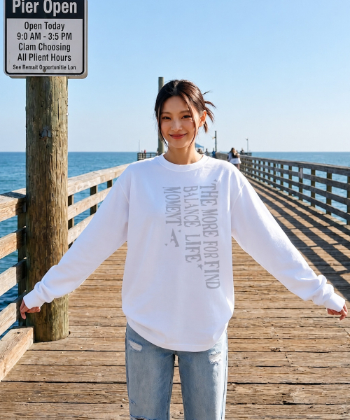 VANNWORKS(バンワークス)の「URBAN BALANCE ロングスリーブ (VLS0207) ホワイト(Tシャツ/カットソー・レディース・その他・SMALL/MEDIUM/LARGE/X-LARGE/XX-LARGE)」の5枚目の写真