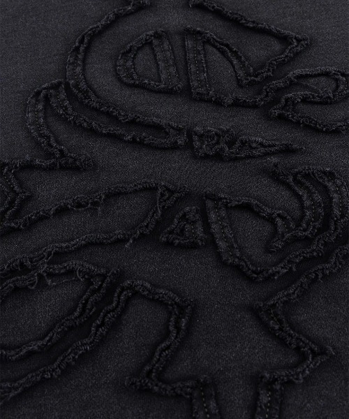 SUPPLIER(サプライヤー)の「A'GEM/9 × .kom 『SUPPLIER/サプライヤー』 Distressed Cross Zip Hoodie/ダメージ加工クロスジップパーカー(パーカー・メンズ・グリーン/ブラック・XL/L)」の4枚目の写真