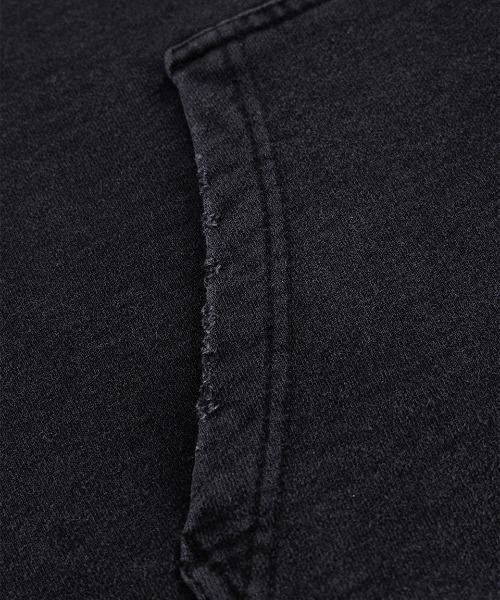 SUPPLIER(サプライヤー)の「A'GEM/9 × .kom 『SUPPLIER/サプライヤー』 Distressed Cross Zip Hoodie/ダメージ加工クロスジップパーカー(パーカー・メンズ・グリーン/ブラック・XL/L)」の7枚目の写真