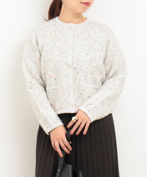 MICO COULIER（ミコクリエ）の「カラフルスパンコールカーディガン（カーディガン/ボレロ・レディース・グレー系その他3/グレー系その他・38）」の2枚目の写真