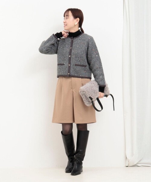 MICO COULIER（ミコクリエ）の「カラフルスパンコールカーディガン（カーディガン/ボレロ・レディース・グレー系その他3/グレー系その他・38）」の3枚目の写真