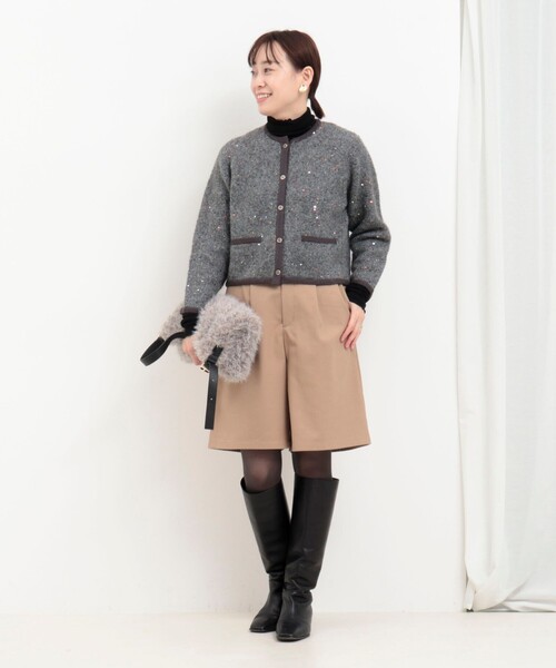 MICO COULIER（ミコクリエ）の「カラフルスパンコールカーディガン（カーディガン/ボレロ・レディース・グレー系その他3/グレー系その他・38）」の8枚目の写真