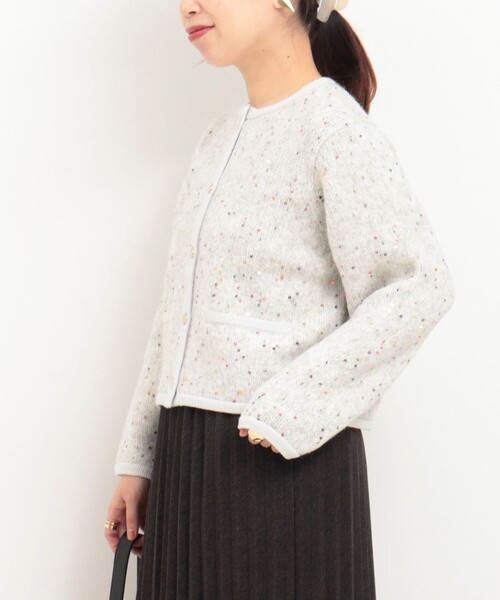 MICO COULIER（ミコクリエ）の「カラフルスパンコールカーディガン（カーディガン/ボレロ・レディース・グレー系その他3/グレー系その他・38）」の16枚目の写真