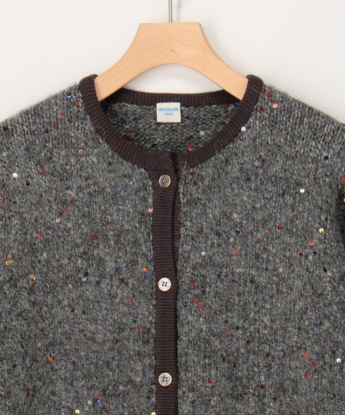 MICO COULIER（ミコクリエ）の「カラフルスパンコールカーディガン（カーディガン/ボレロ・レディース・グレー系その他3/グレー系その他・38）」の22枚目の写真