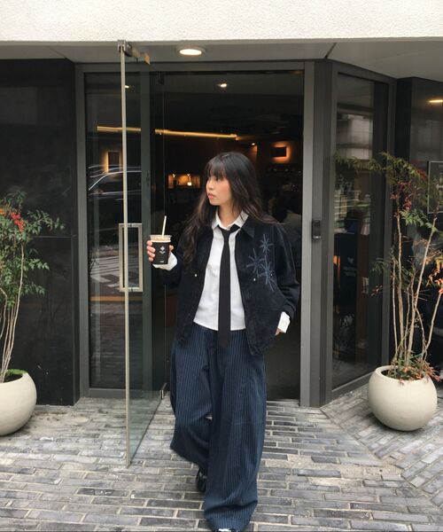 UNTITLED SEOUL（アンタイトル ソウル）の「ゴーストスター ストライプパンツ ダークネイビー（デニムパンツ・メンズ・その他・MEDIUM/LARGE）」の2枚目の写真