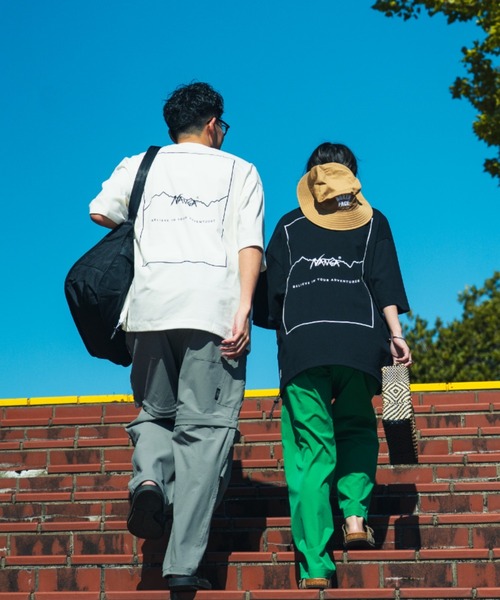 NANGA（ナンガ）の「【WEB先行予約】[NANGA/ナンガ] 別注 ルーズフィット スクエアロゴバックプリント ドローコードTシャツ（Tシャツ/カットソー・レディース・ホワイト/ブルー/ブラック・XL/L/M/S）」の7枚目の写真