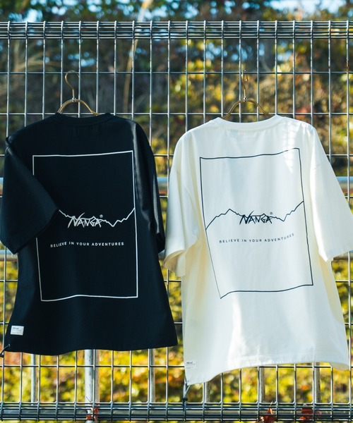 NANGA（ナンガ）の「【WEB先行予約】[NANGA/ナンガ] 別注 ルーズフィット スクエアロゴバックプリント ドローコードTシャツ（Tシャツ/カットソー・レディース・ホワイト/ブルー/ブラック・XL/L/M/S）」の17枚目の写真