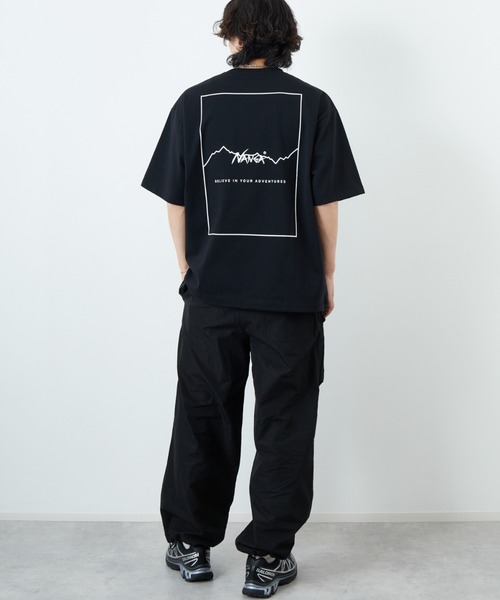 NANGA（ナンガ）の「【WEB先行予約】[NANGA/ナンガ] 別注 ルーズフィット スクエアロゴバックプリント ドローコードTシャツ（Tシャツ/カットソー・レディース・ホワイト/ブルー/ブラック・XL/L/M/S）」の22枚目の写真