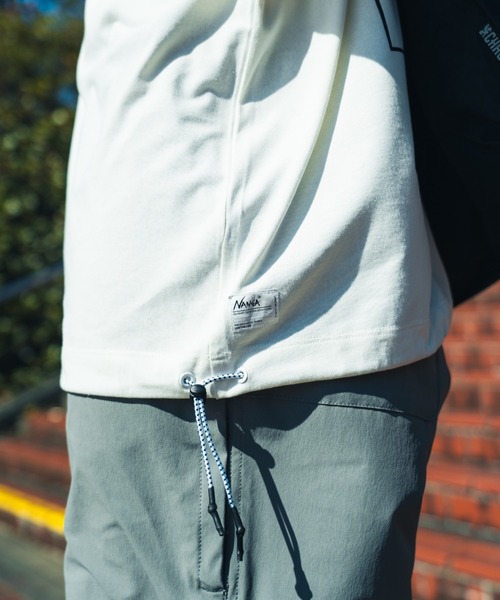 NANGA（ナンガ）の「【WEB先行予約】[NANGA/ナンガ] 別注 ルーズフィット スクエアロゴバックプリント ドローコードTシャツ（Tシャツ/カットソー・レディース・ホワイト/ブルー/ブラック・XL/L/M/S）」の12枚目の写真