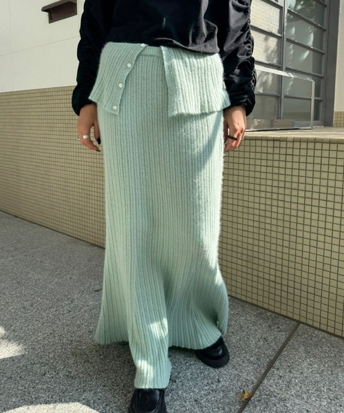 セール】UND RACCOON BLEND KNIT SKIRT（スカート）｜Ameri（アメリ
