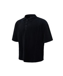 CHILLSA（チルサ）の「Terry Over Fit PK Short Sleeve_Black（Tシャツ/カットソー）」