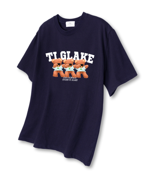 TI.GLAKE(ティーグレイク)の「スウェッグベア 半袖Tシャツ ネイビー(Tシャツ/カットソー・レディース・その他・LARGE/X-LARGE/XX-LARGE)」の1枚目の写真