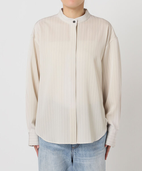 plage（プラージュ）の「Pin stripeバンドカラーシャツ（シャツ/ブラウス・レディース・アイボリー・FREE）」の10枚目の写真