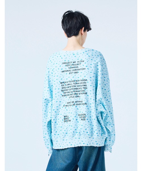 Little sunny bite(リトルサニーバイト)の「●Little sunny bite●stranger things x little sunny bite floral sweat top(スウェット・レディース・ピンク/ブルー・SMALL/MEDIUM)」の6枚目の写真