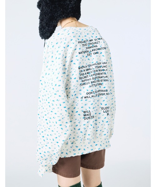Little sunny bite(リトルサニーバイト)の「●Little sunny bite●stranger things x little sunny bite floral sweat top(スウェット・レディース・ピンク/ブルー・SMALL/MEDIUM)」の20枚目の写真