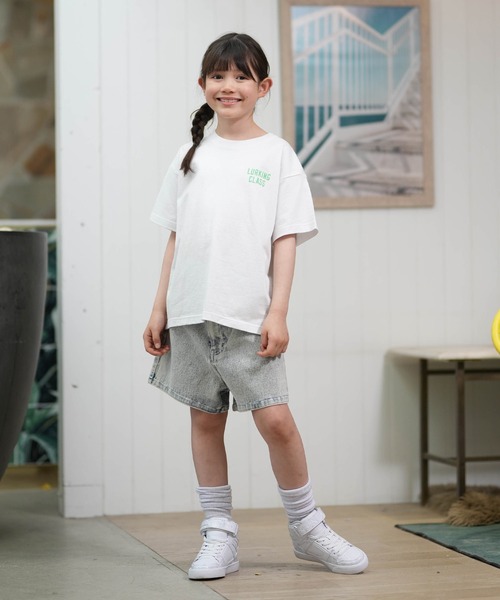 DC(ディーシー)の「DC/ディーシー キッズ デニム ショートパンツ 26 KD GS TIGHT SHORT ムラサキ限定 YWS261523M(その他パンツ・キッズ・ライトインディゴブルー/ブラック・150cm/140cm/130cm)」の8枚目の写真