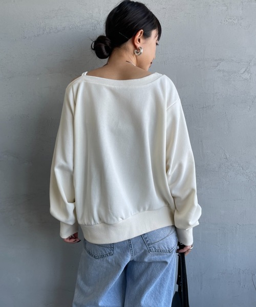 nenom（ネノム）の「[nenom/ネノム] ワンショルダードロストスウェット（スウェット・レディース・ブラウン/グレー/アイボリー/ブラック・F）」の10枚目の写真