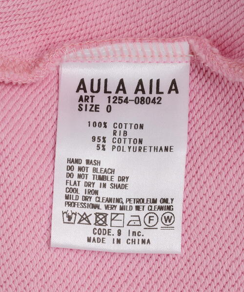 AULA AILA（アウラアイラ）の「AULA AILA/アウラアイラ/別注ウェーブカラースウェット（スウェット・レディース・ブラック/ホワイト系2/ピンク・0）」の8枚目の写真