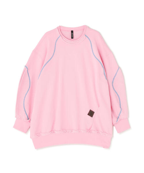 AULA AILA（アウラアイラ）の「AULA AILA/アウラアイラ/別注ウェーブカラースウェット（スウェット・レディース・ブラック/ホワイト系2/ピンク・0）」の3枚目の写真