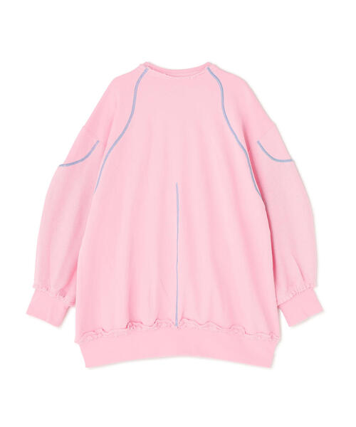 AULA AILA（アウラアイラ）の「AULA AILA/アウラアイラ/別注ウェーブカラースウェット（スウェット・レディース・ブラック/ホワイト系2/ピンク・0）」の6枚目の写真