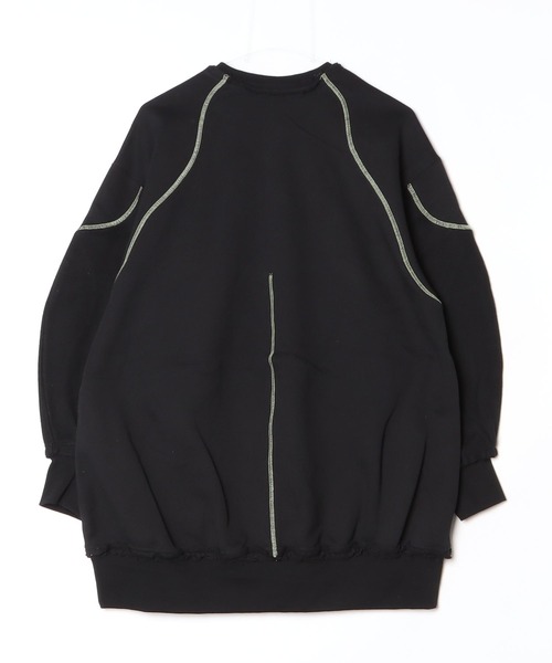 AULA AILA（アウラアイラ）の「AULA AILA/アウラアイラ/別注ウェーブカラースウェット（スウェット・レディース・ブラック/ホワイト系2/ピンク・0）」の4枚目の写真