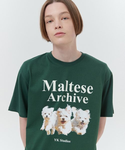 WaiKei（ワイケイ）の「マルチーズアーカイブ半袖Tシャツグリーン（Tシャツ/カットソー・レディース・その他・0/1/2）」の2枚目の写真