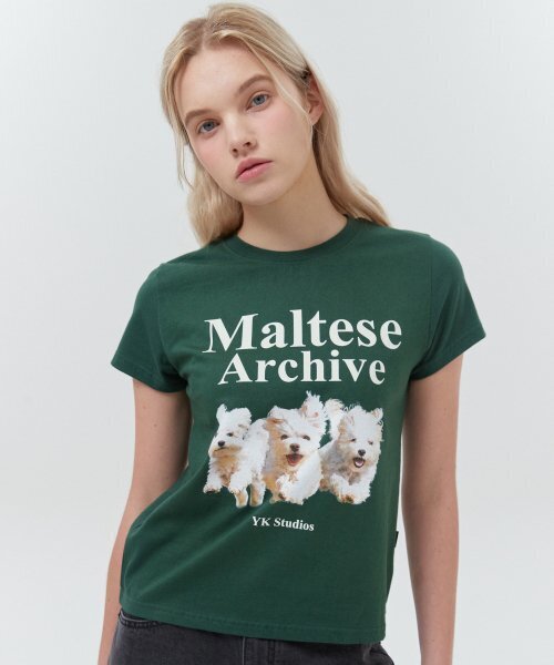 WaiKei（ワイケイ）の「マルチーズアーカイブ半袖Tシャツグリーン（Tシャツ/カットソー・レディース・その他・0/1/2）」の4枚目の写真