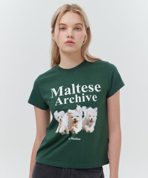 WaiKei（ワイケイ）の「マルチーズアーカイブ半袖Tシャツグリーン（Tシャツ/カットソー・レディース・その他・0/1/2）」の5枚目の写真