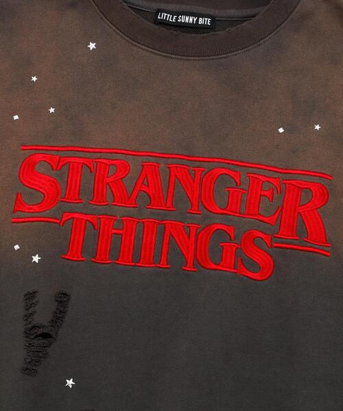 Little sunny bite(リトルサニーバイト)の「littlesunnybite/リトルサニーバイト/stranger things x little sunny bite logo sweat top(スウェット・レディース・ブラック/ピンク/ホワイト・M/S)」の7枚目の写真