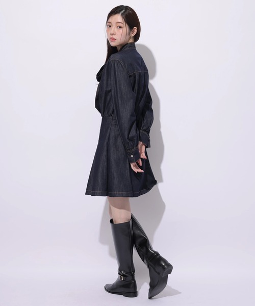 デニムボウタイミニワンピース（ワンピース）｜Rirandture（リランド