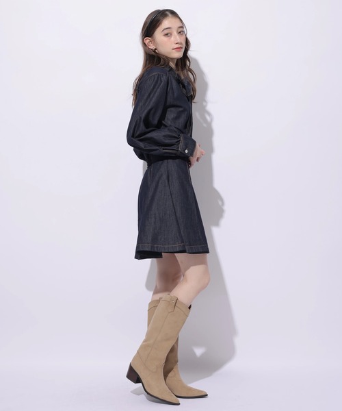 デニムボウタイミニワンピース（ワンピース）｜Rirandture（リランド