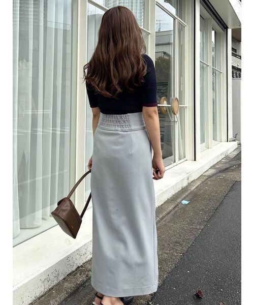 MERCURYDUO(マーキュリーデュオ)の「アシメZIPナロースカート(スカート・レディース・アイボリー/グレー/ミント・SMALL/MEDIUM)」の6枚目の写真