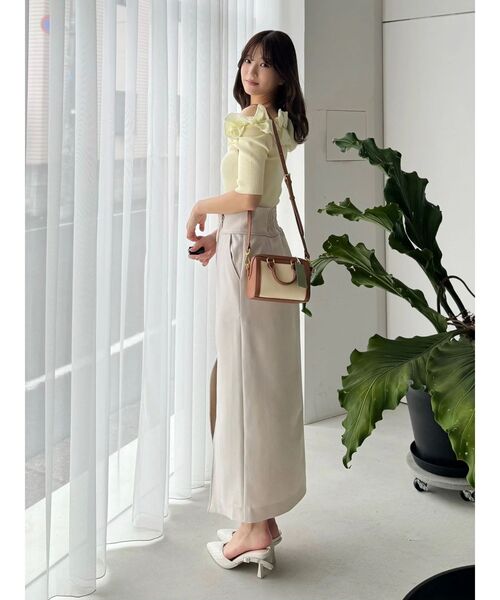 MERCURYDUO(マーキュリーデュオ)の「アシメZIPナロースカート(スカート・レディース・アイボリー/グレー/ミント・SMALL/MEDIUM)」の8枚目の写真