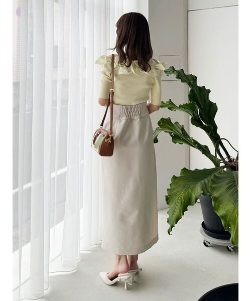 MERCURYDUO(マーキュリーデュオ)の「アシメZIPナロースカート(スカート・レディース・アイボリー/グレー/ミント・SMALL/MEDIUM)」の9枚目の写真