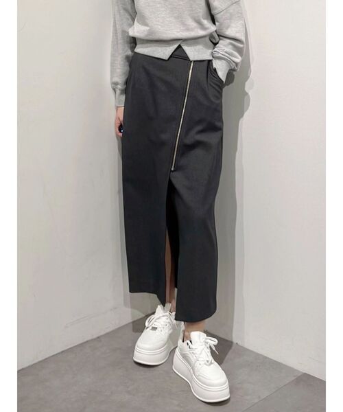 MERCURYDUO(マーキュリーデュオ)の「アシメZIPナロースカート(スカート・レディース・アイボリー/グレー/ミント・SMALL/MEDIUM)」の10枚目の写真