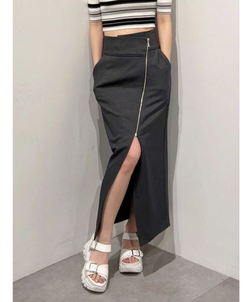 MERCURYDUO(マーキュリーデュオ)の「アシメZIPナロースカート(スカート・レディース・アイボリー/グレー/ミント・SMALL/MEDIUM)」の12枚目の写真