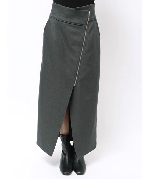 MERCURYDUO(マーキュリーデュオ)の「アシメZIPナロースカート(スカート・レディース・アイボリー/グレー/ミント・SMALL/MEDIUM)」の13枚目の写真