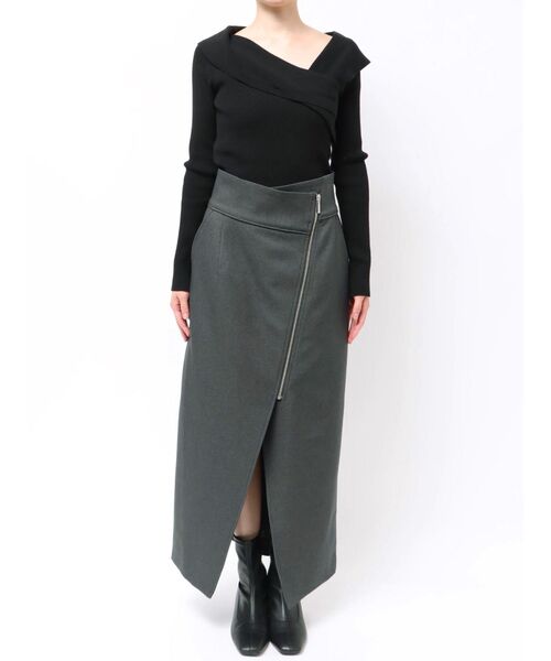 MERCURYDUO(マーキュリーデュオ)の「アシメZIPナロースカート(スカート・レディース・アイボリー/グレー/ミント・SMALL/MEDIUM)」の20枚目の写真